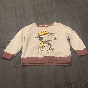 Peanuts Grey and burgundy sweatshirt